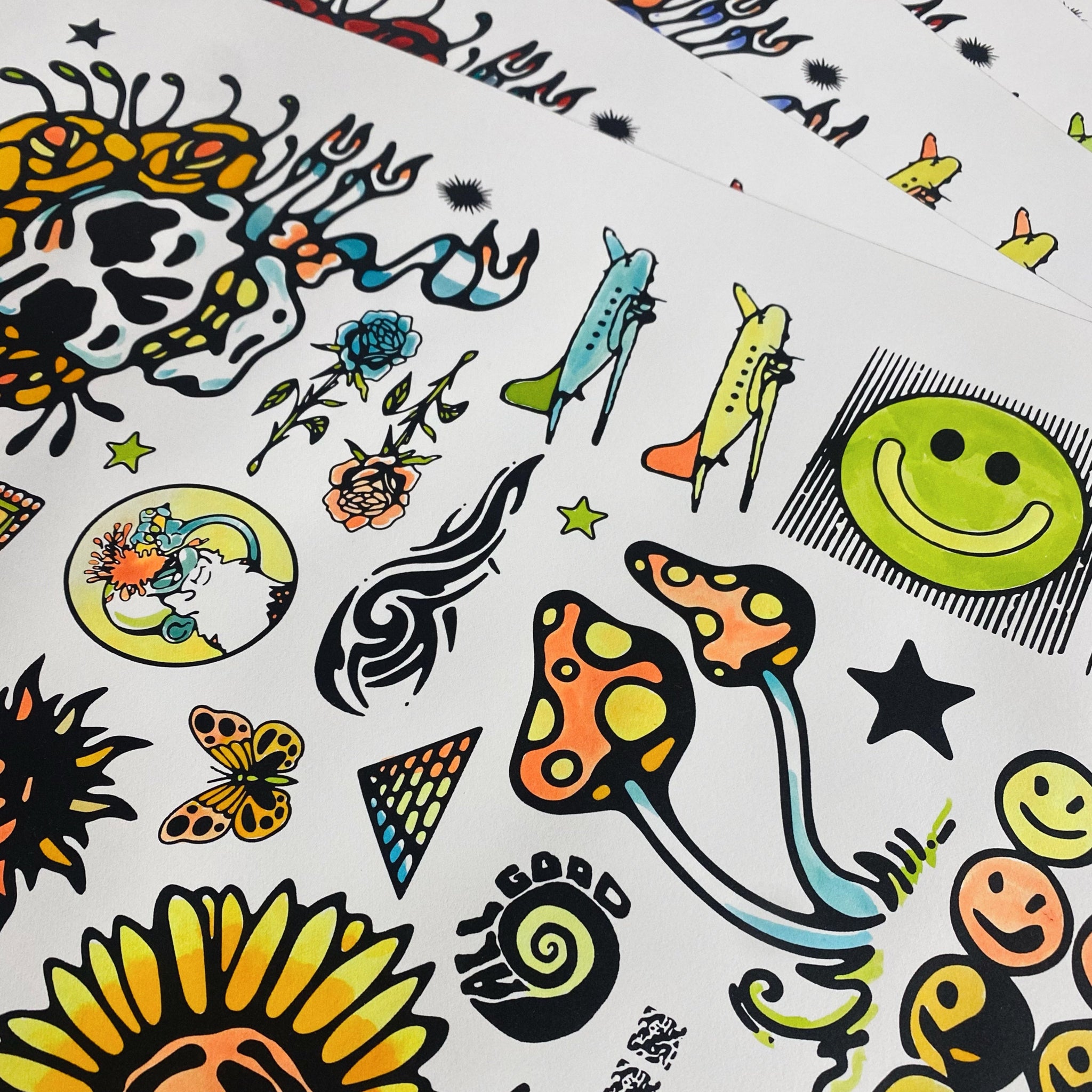 Hand Painted Fine Art Prints from the Ink on Cotton Series